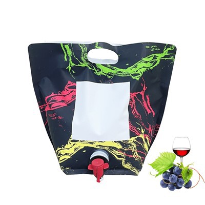 Pecynnu Gwin Coch 4L Stand Up Pouch gyda Vitop